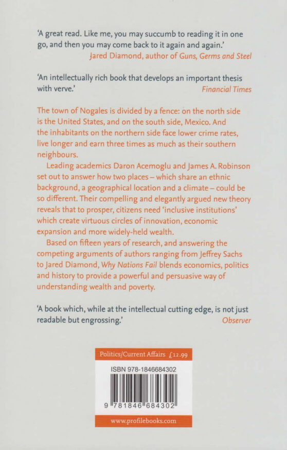 Why Nations Fail By Daron Acemoglu and James A Robinson