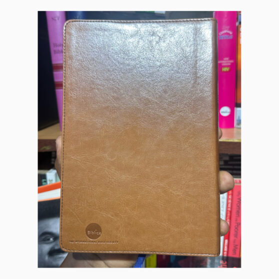 NIV Standard Bible Center Column Reference Brown Duo by (BIBLICA)