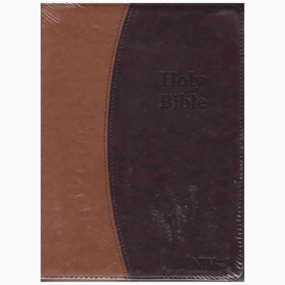 NIV Standard Bible Center Column Reference Brown Duo by (BIBLICA)