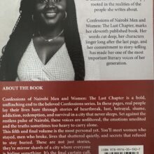 The last chapter by Joan Thatiah (Confessions of nairobi men and women)