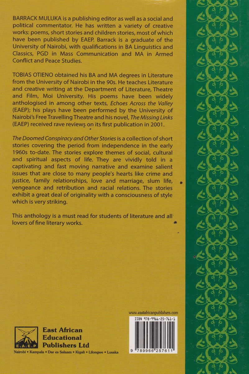 Doomed_Conspiracy__Other_Stories_EAEP_b Doomed Conspiracy & Other Stories by Barack Muluka and Tobias Otieno